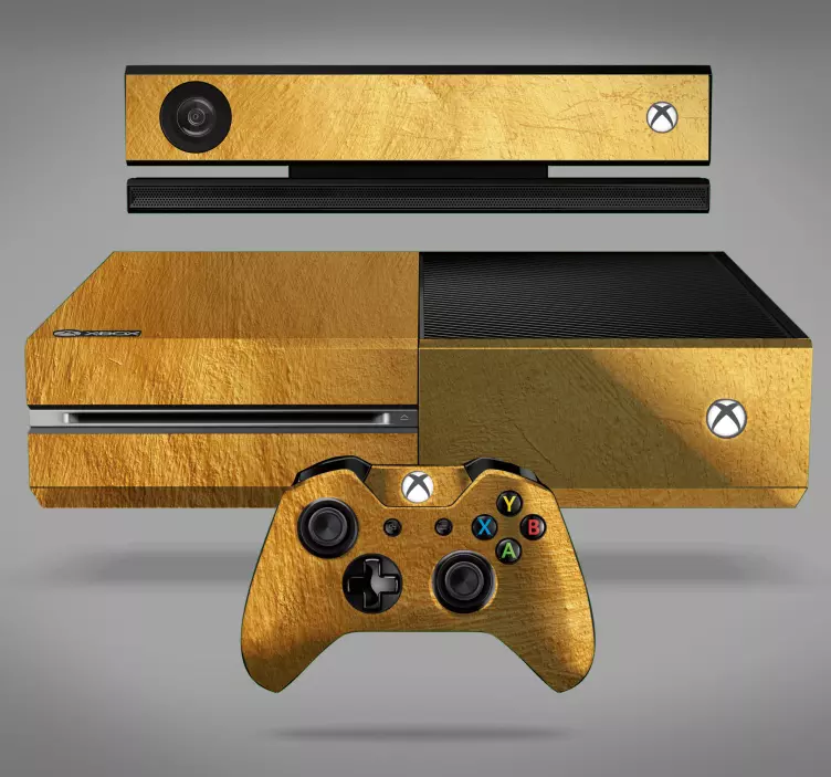 Golden texture xbox sticker - TenStickers