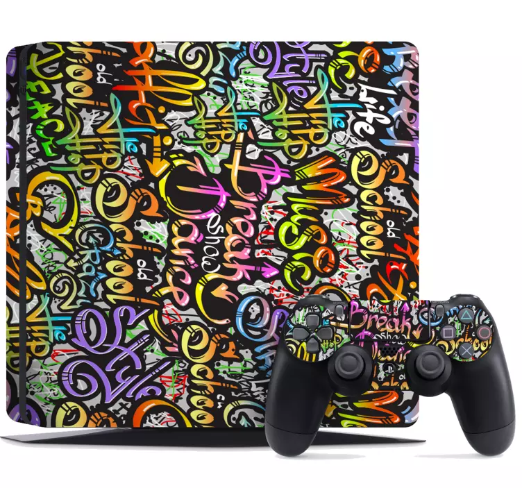 Graffiti street art  PS4 sticker - TenStickers