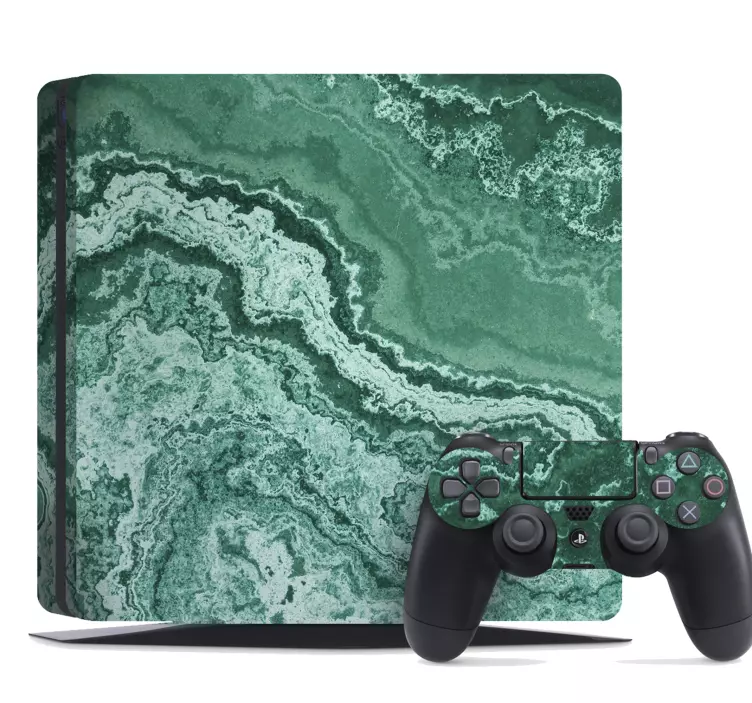 Green  fluid marble texture ps4 skin - TenStickers
