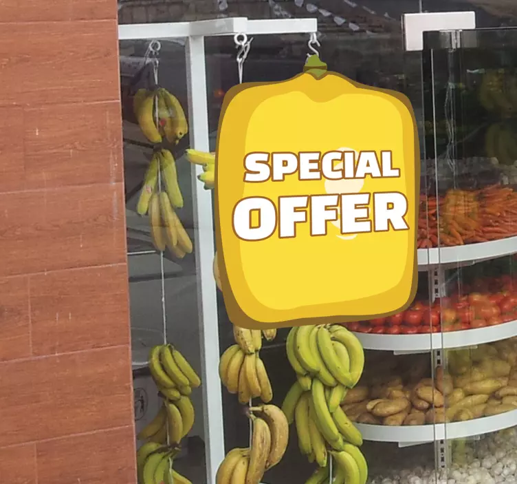 Grocery Promotion Customisable Vinyl Sticker - TenStickers