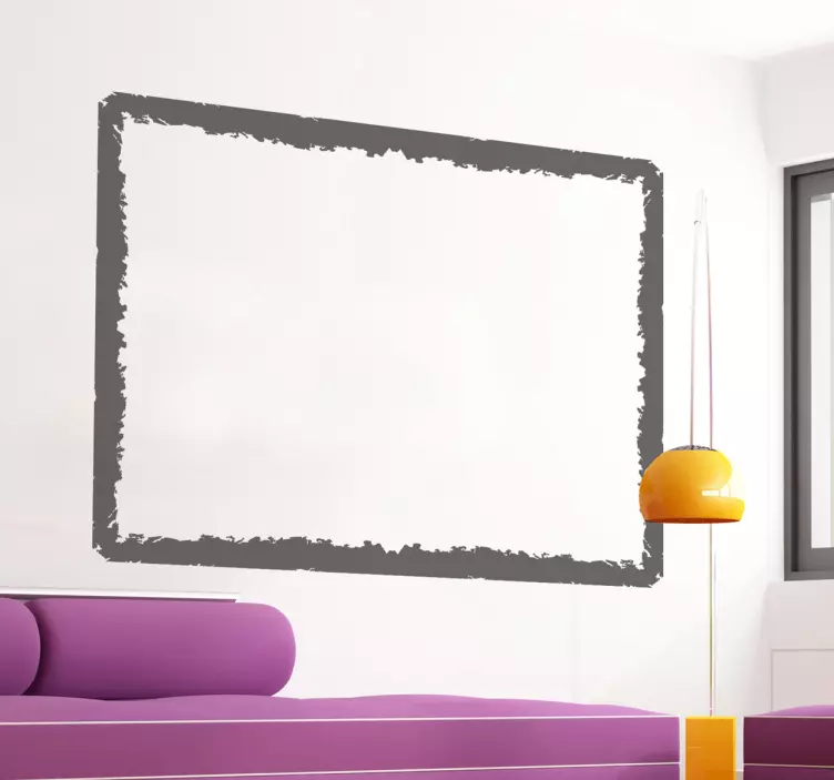 Grunge Frame Wall Sticker - TenStickers