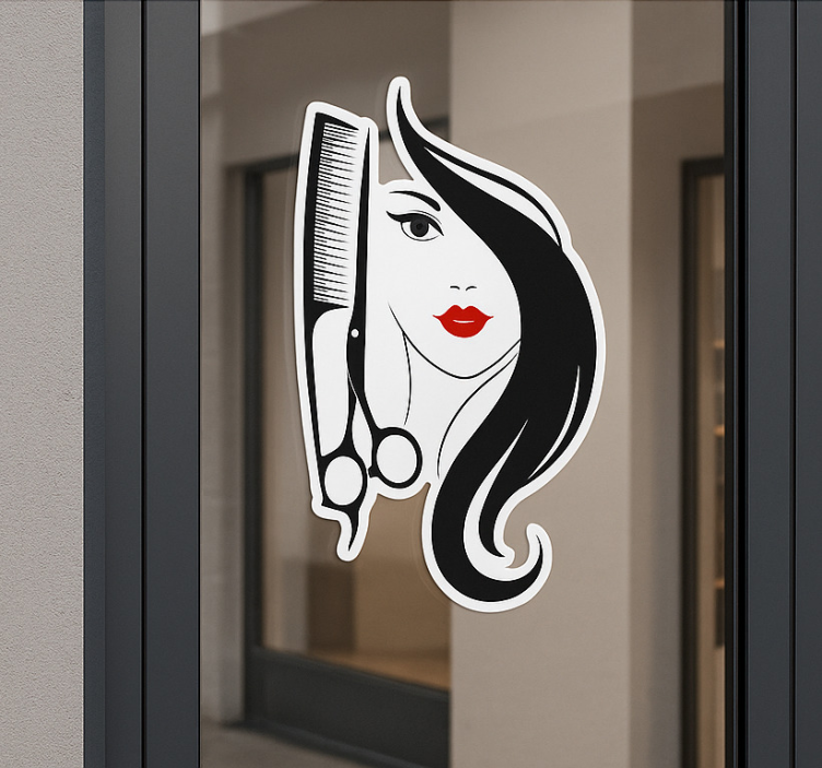 Hair salon logo health and beauty sticker - TenStickers