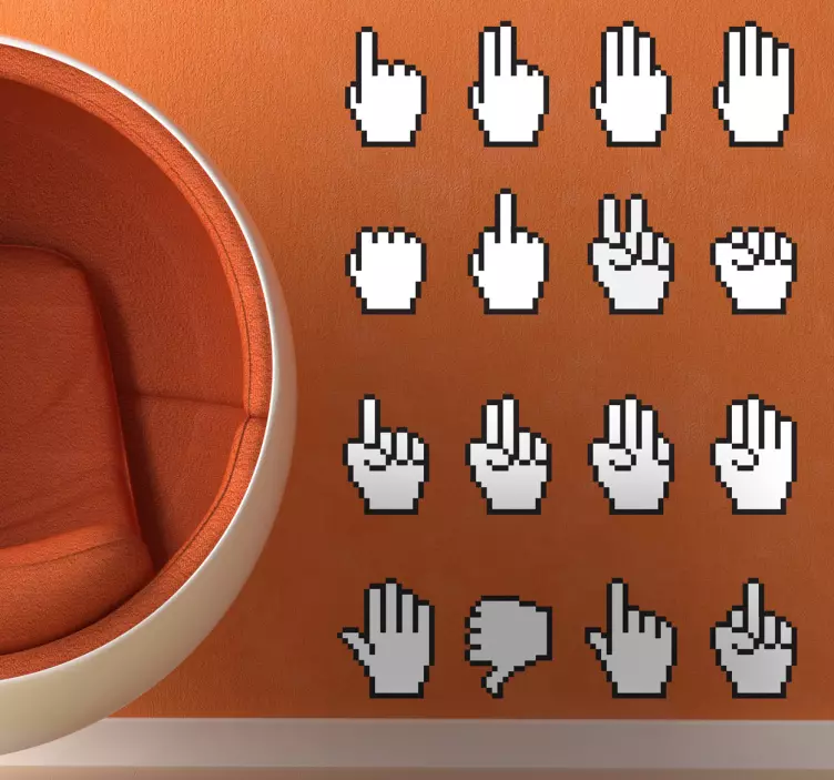 Hand Cursor Decal Collection - TenStickers