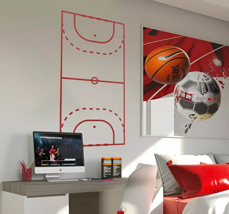 handball court wall decor - TenStickers