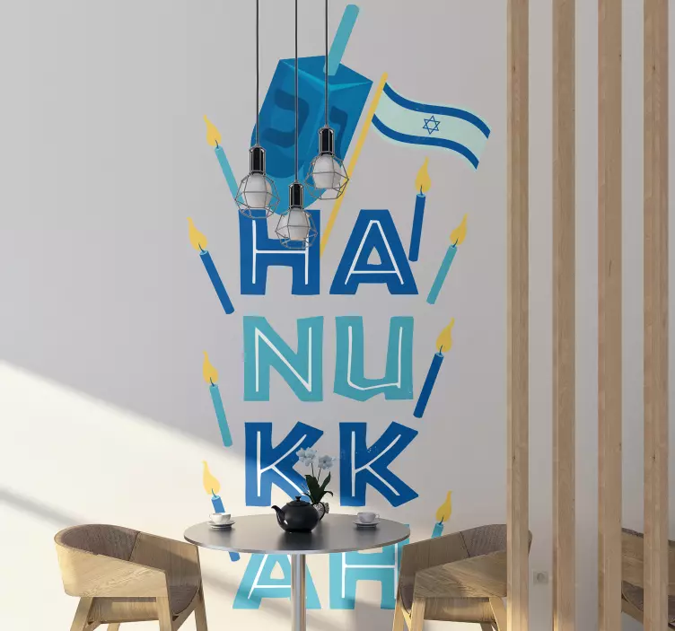 Happy Hanukkah Dreidel emoji sticker - TenStickers