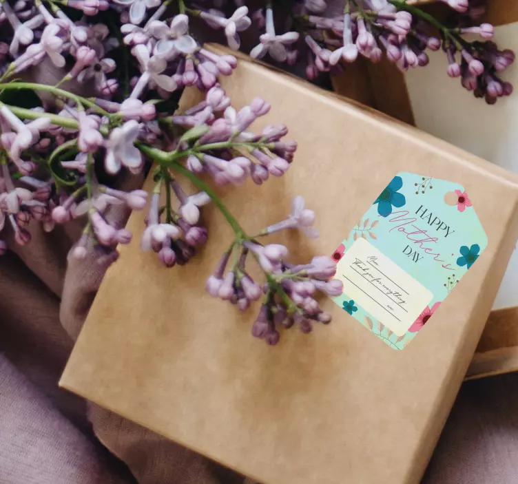 Happy Mother's Day Label wall decal - TenStickers