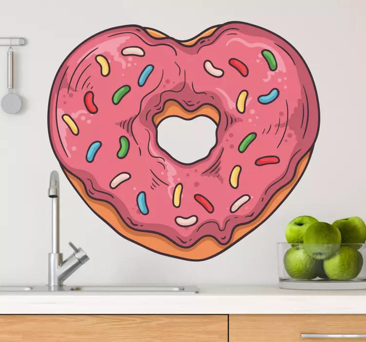 Heart-Shaped Delicacy food sticker - TenStickers