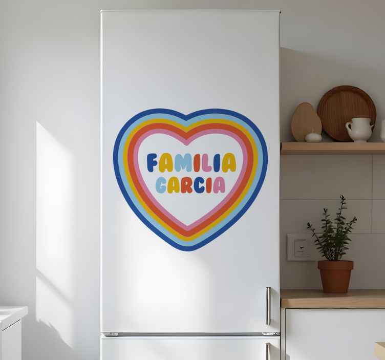 heart with your name fridge sticker - TenStickers