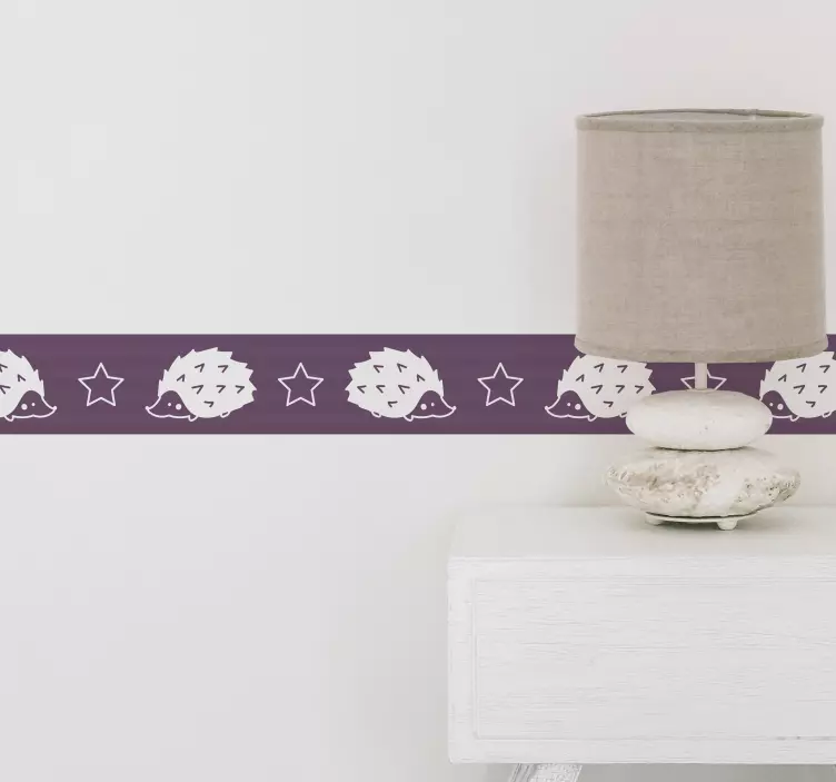 Hedgehog Star Edging wall border sticker - TenStickers