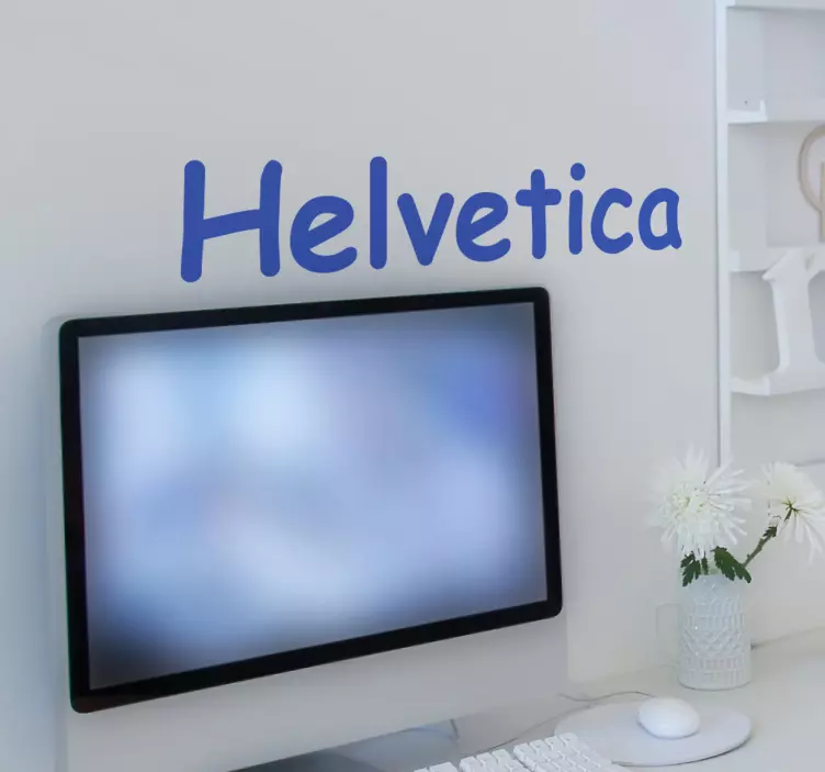 Helvetica Typeface Display text sticker - TenStickers