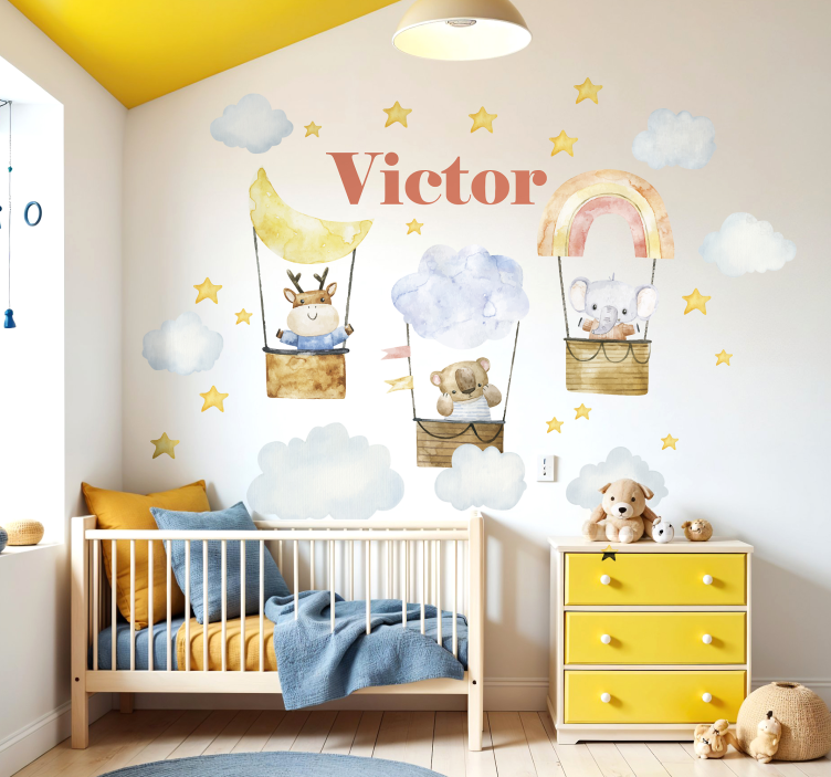 High-flying animal friends wall sticker - TenStickers