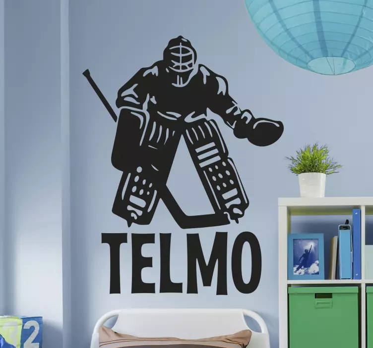 Hockey Goalie Design football sticker - TenStickers