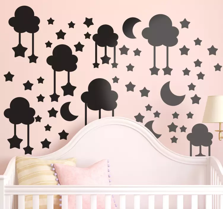 Honey on the clouds Kids Bedroom Wall Sticker - TenStickers