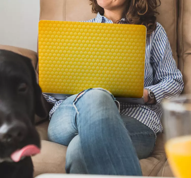 honeycomb laptop vinyl sticker - TenStickers