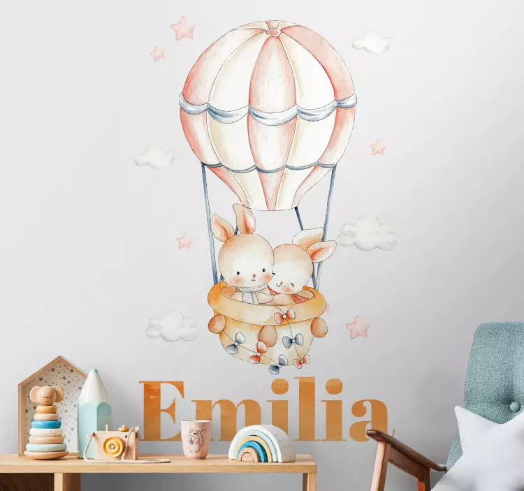 Hot Air Balloon wall stickers for kid - TenStickers