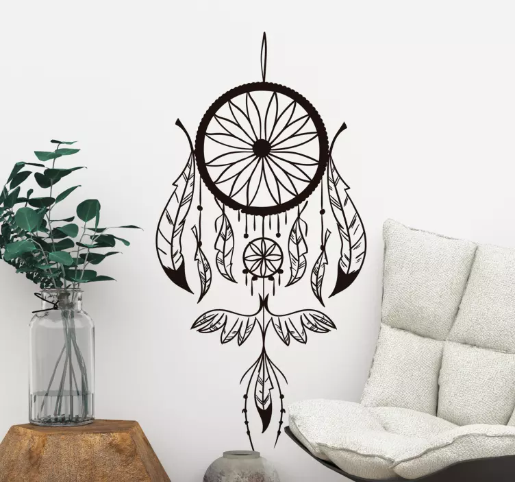 Indian dream catcher object wall sticker - TenStickers