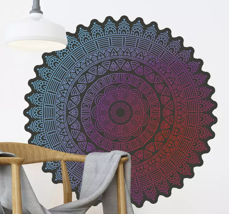 Intricate Circular Pattern geometric wall sticker - TenStickers