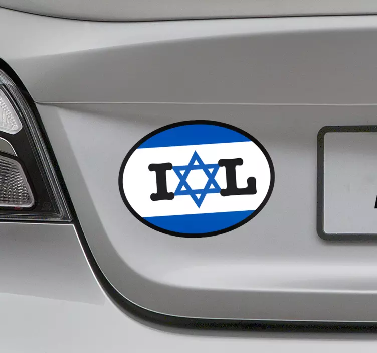 Isarel Flag Car vinyl Sticker - TenStickers