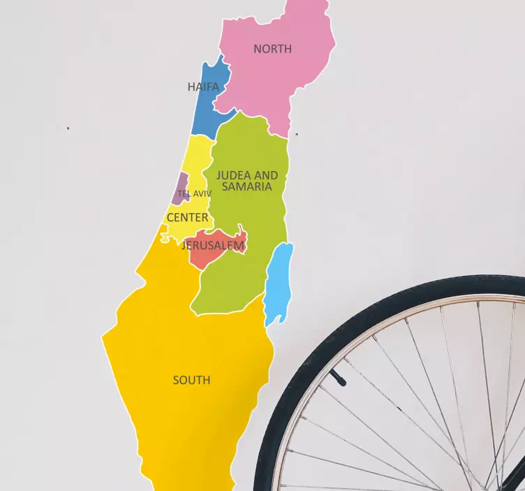Israel map wall vinyl decal - TenStickers
