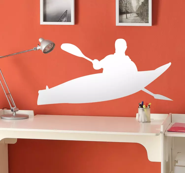 Kayak Silhouette Sticker - TenStickers