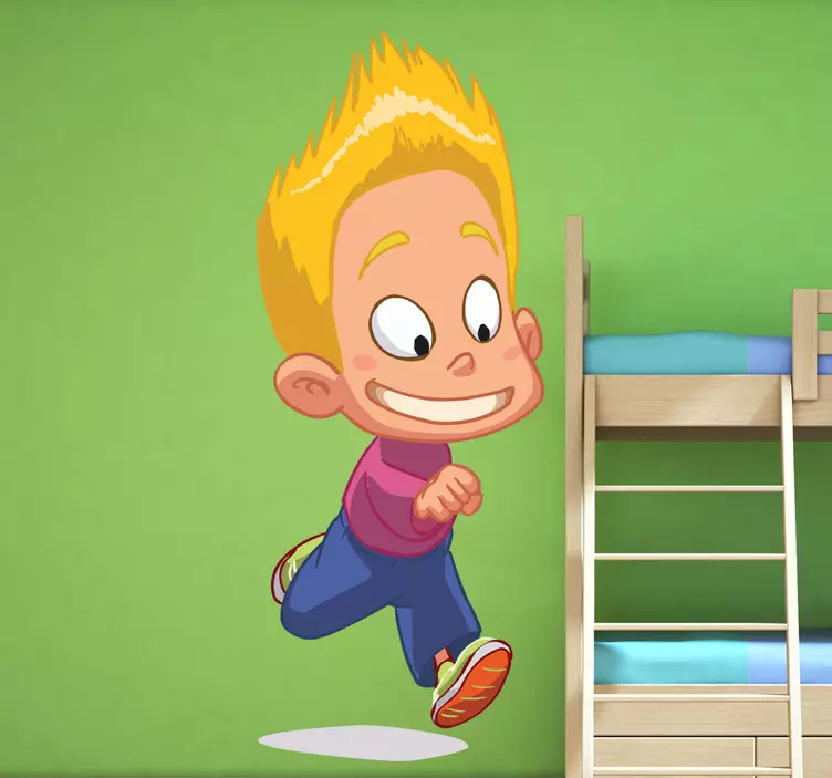 Kid Running Sticker - TenStickers
