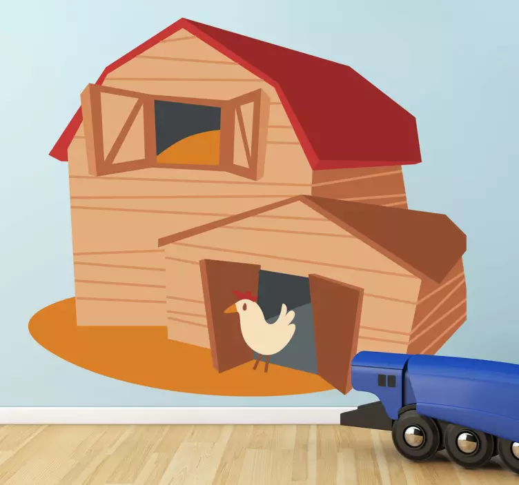 Kids Chicken Barn Wall Sticker - TenStickers