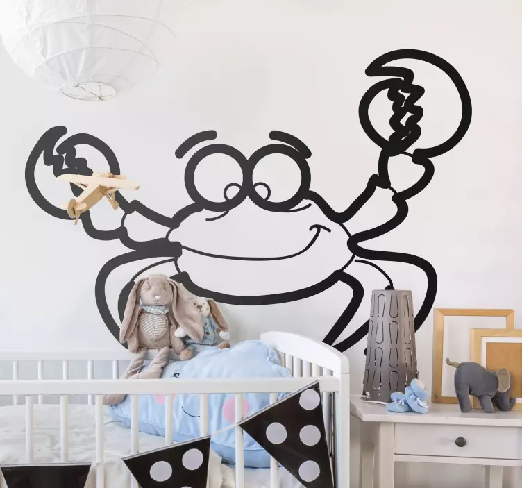 Kids Crab Wall Sticker - TenStickers