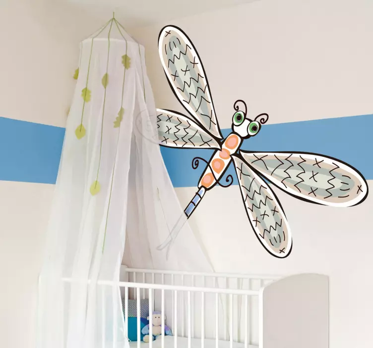 Kids Dragonfly Wall Sticker - TenStickers