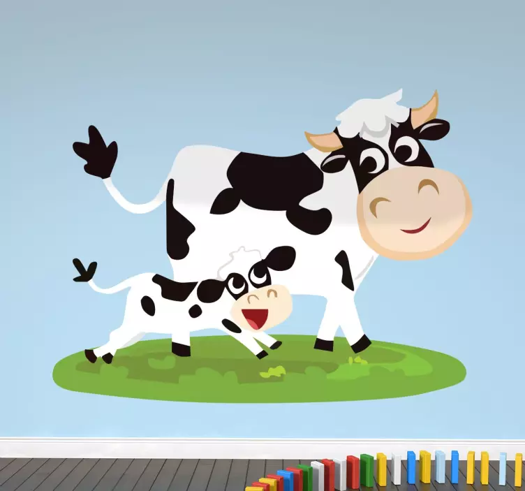 Kids Jolly Cows Wall Sticker - TenStickers