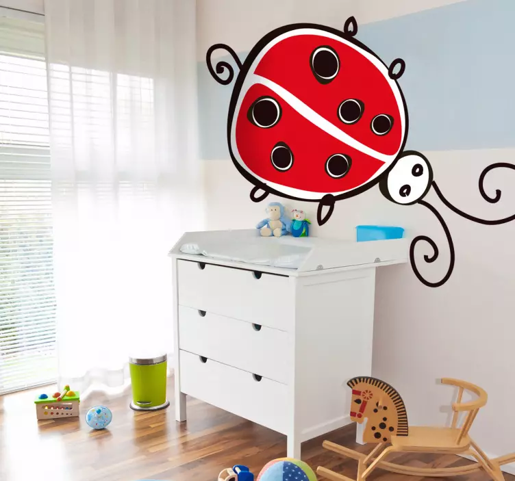 Kids Ladybug Wall Sticker - TenStickers