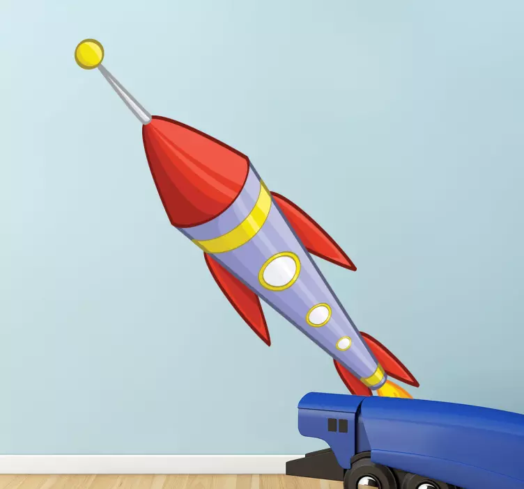 Kids Stickers Coloured Space Ship - TenStickers