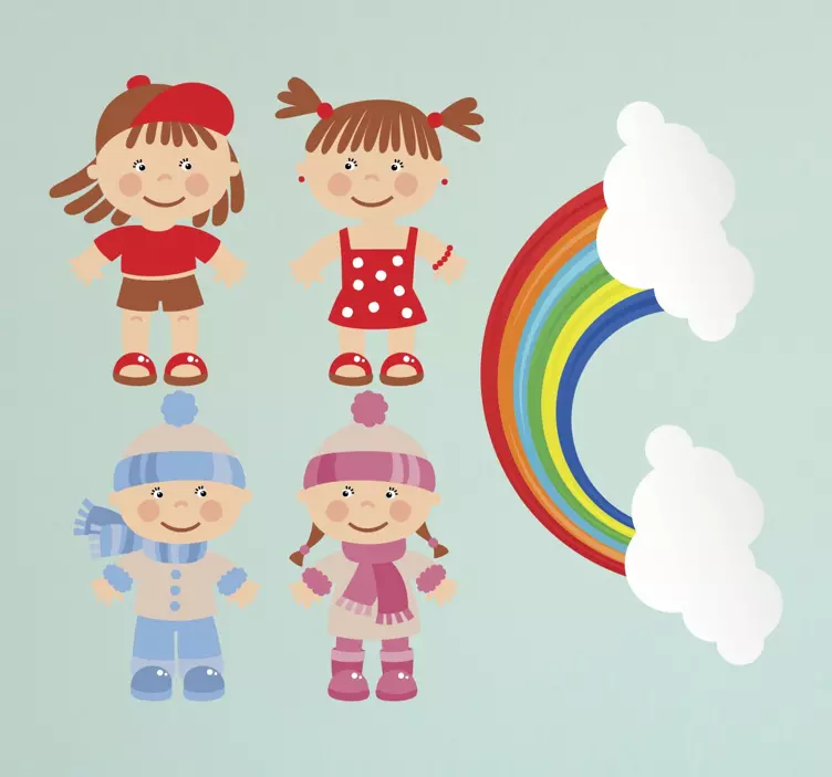 Kids Winter & Summer Toddlers Sticker Pack - TenStickers