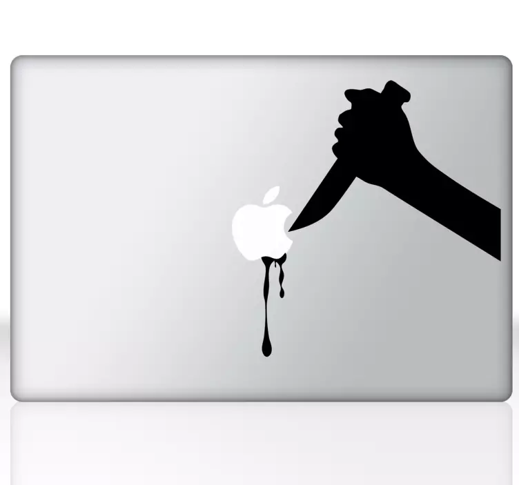 Knife Apple Mac Sticker - TenStickers
