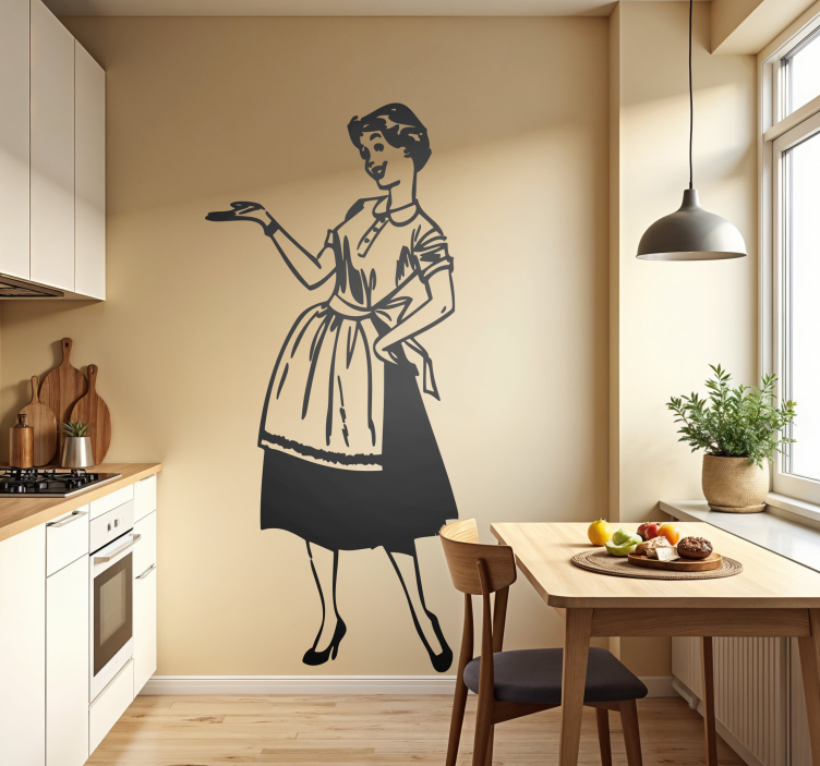 Lady in the House Vintage Decal - TenStickers