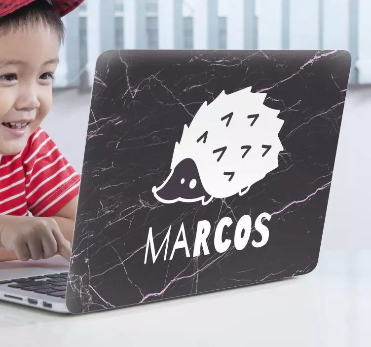 Laptop skin charming hedgehog design - TenStickers