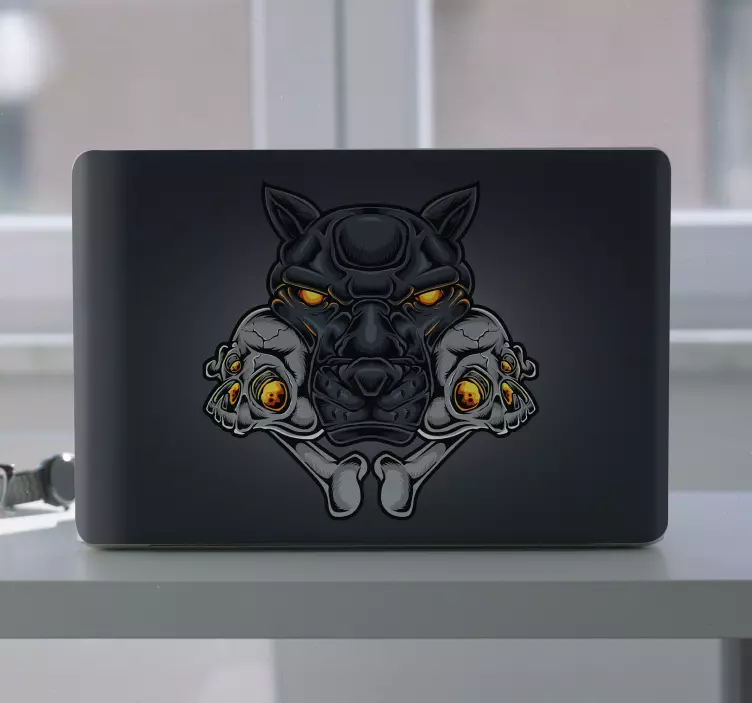 Laptop skin fierce animal emblem - TenStickers