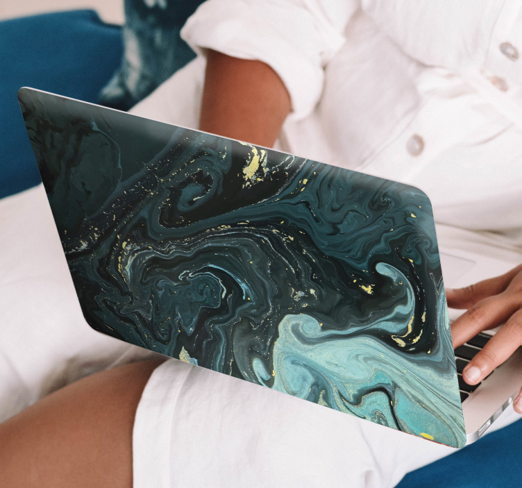 Laptop skin flowing whirl design - TenStickers