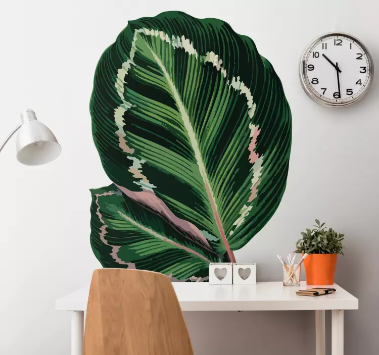 Large Leaf Decoration plant sticker - TenStickers