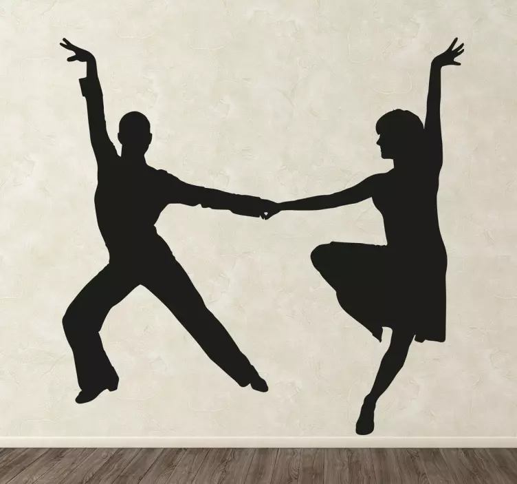 Latin Dance Silhouette Sticker - TenStickers