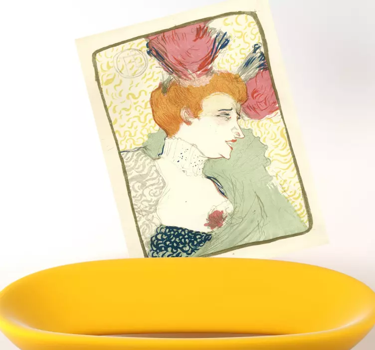 Lautrec Portrait Wall Sticker - TenStickers