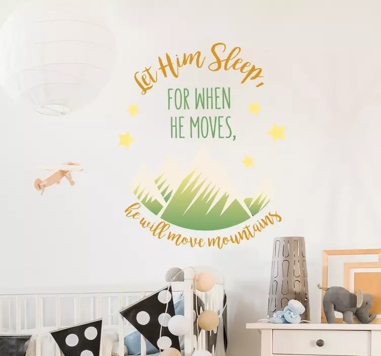 Let him Sleep Wall Bedroom Sticker - TenStickers