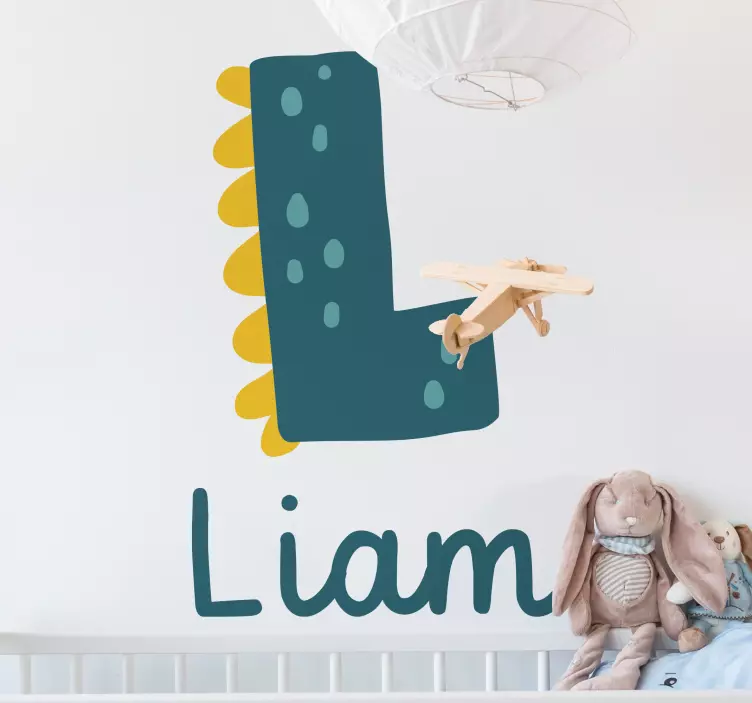 Liam's playful letter wall stickers for kid - TenStickers