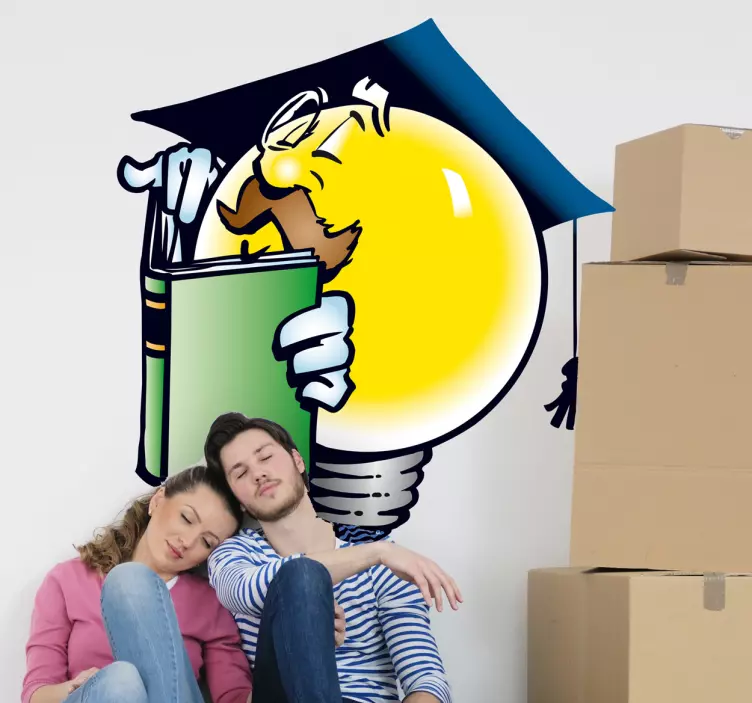 Lightbulb Teacher Kids Sticker - TenStickers