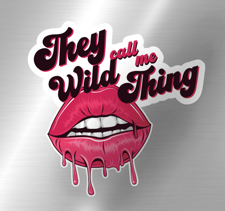 Lips Quote Graphic fridge sticker - TenStickers