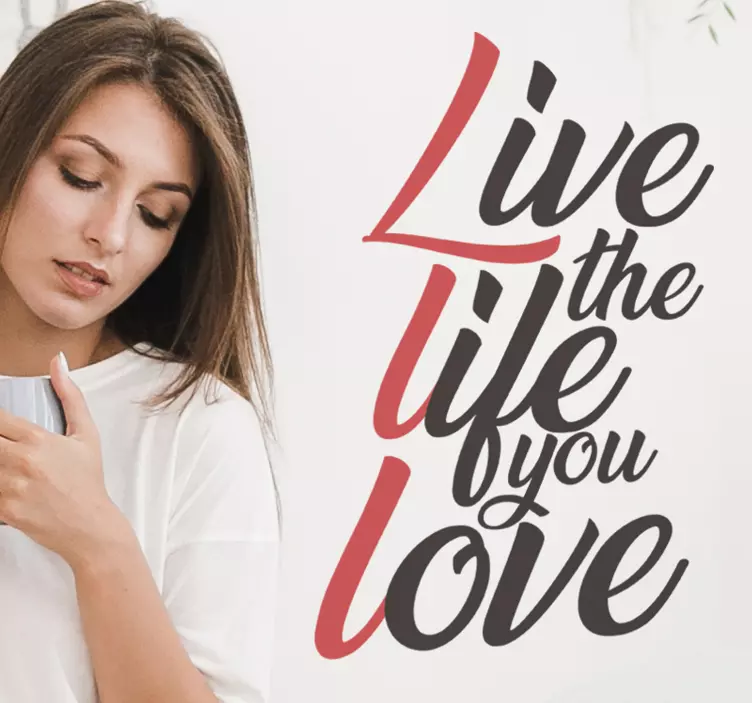 live your life motivational wall sticker - TenStickers