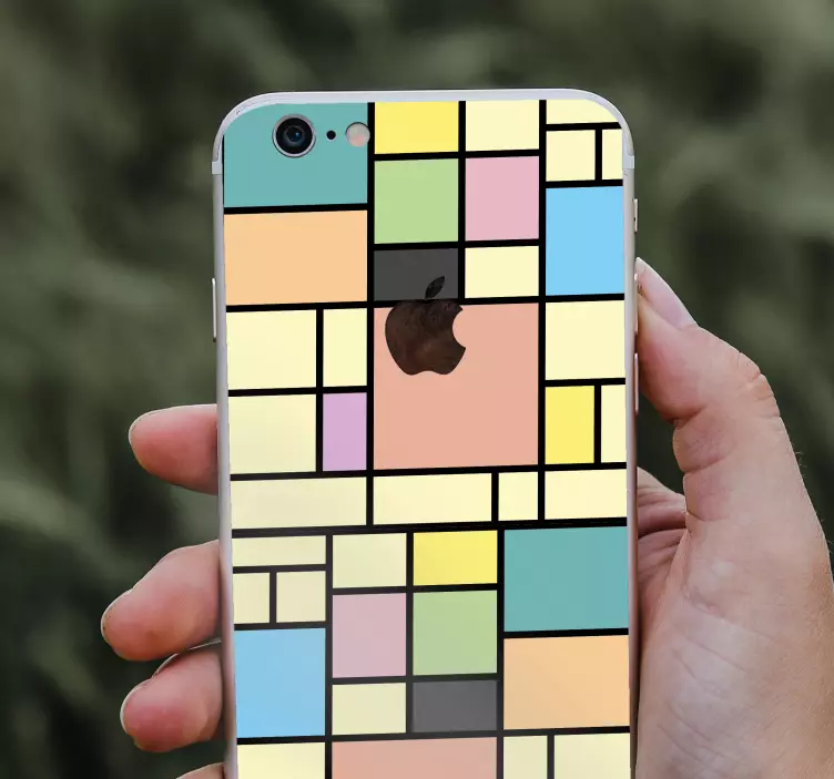Lively Geometric Element iPhone sticker - TenStickers