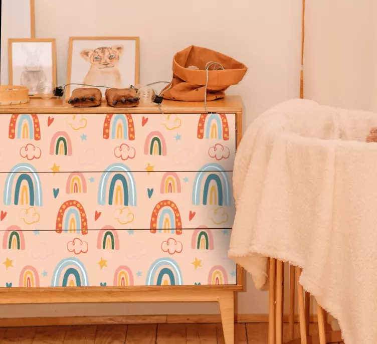 Lively rainbow elements wall stickers for kid - TenStickers