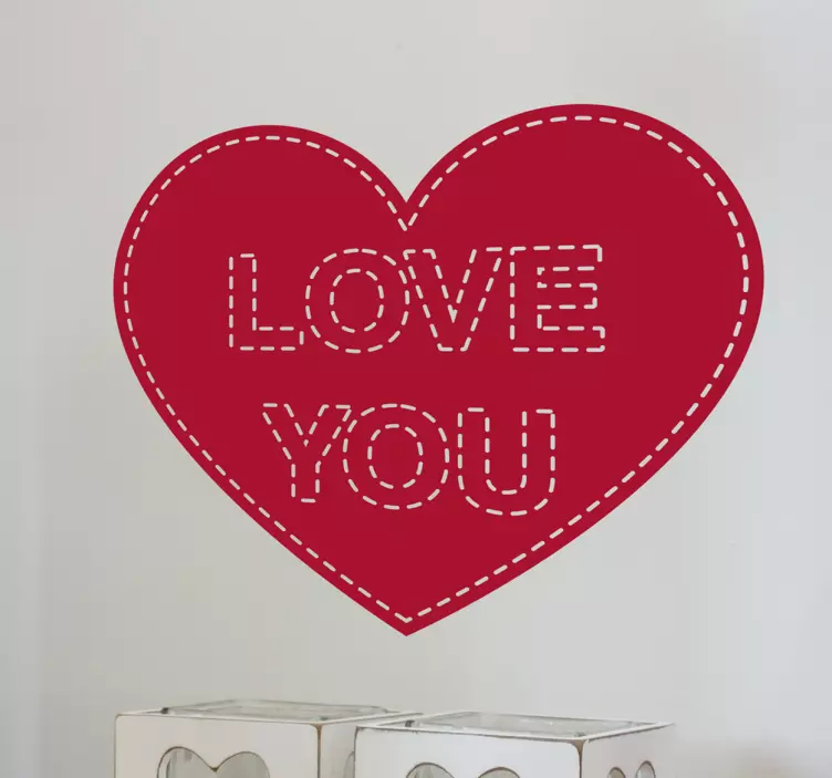 Love You Wall Sticker - TenStickers