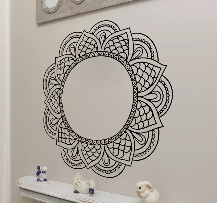 Mandala Circle Decorative Sticker - TenStickers