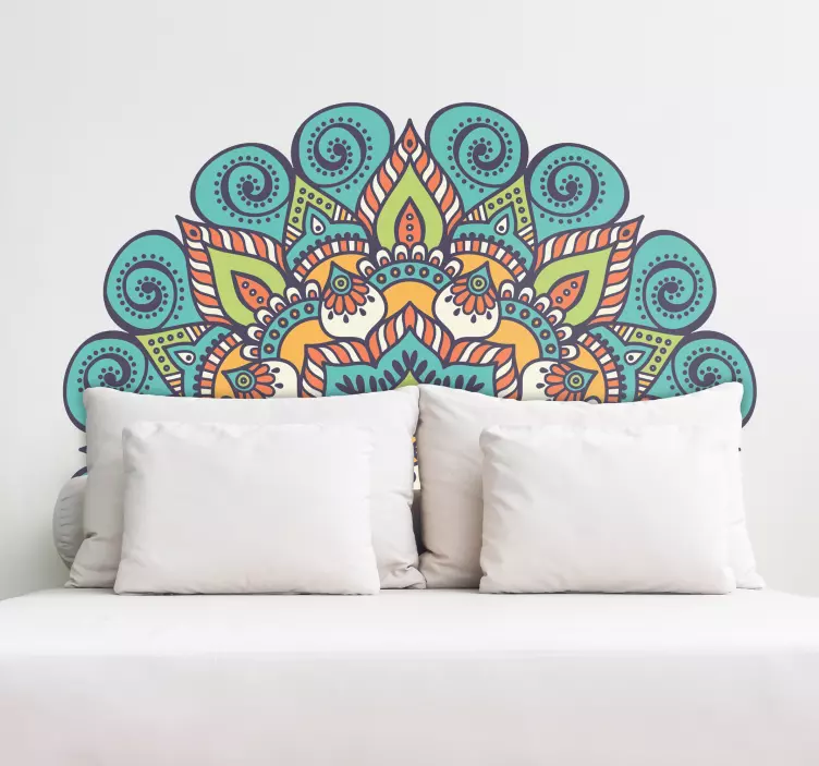 Mandala Headboard Wall Sticker - TenStickers